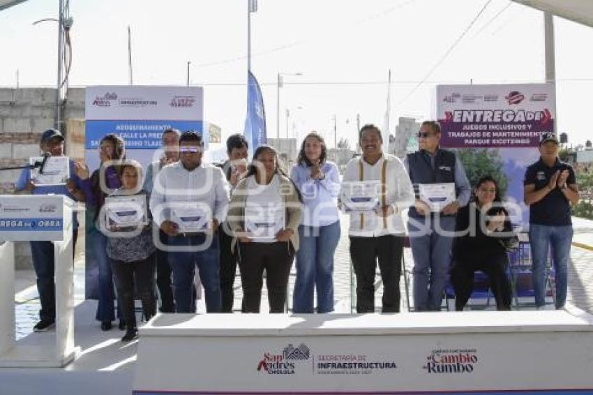 SAN ANDRÉS CHOLULA . CALLE ADOQUINADA