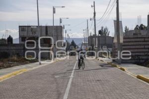 SAN ANDRÉS CHOLULA . CALLE ADOQUINADA