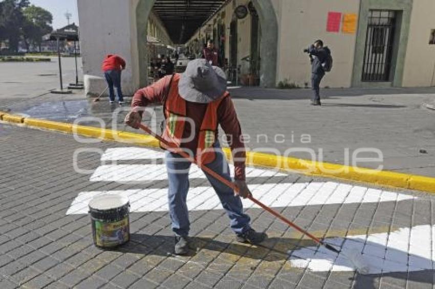 SAN PEDRO CHOLULA . MANTENIMIENTO CENTRO HISTORICO