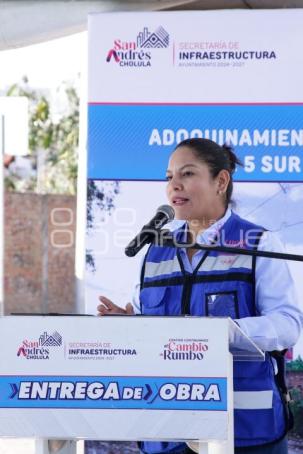 SAN ANDRÉS CHOLULA . ADOQUINAMIENTO 5 SUR
