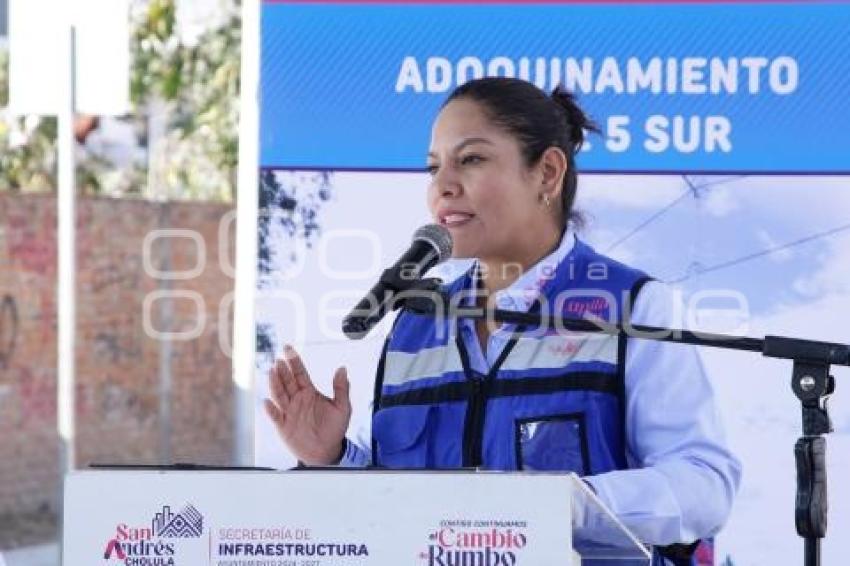 SAN ANDRÉS CHOLULA . ADOQUINAMIENTO 5 SUR