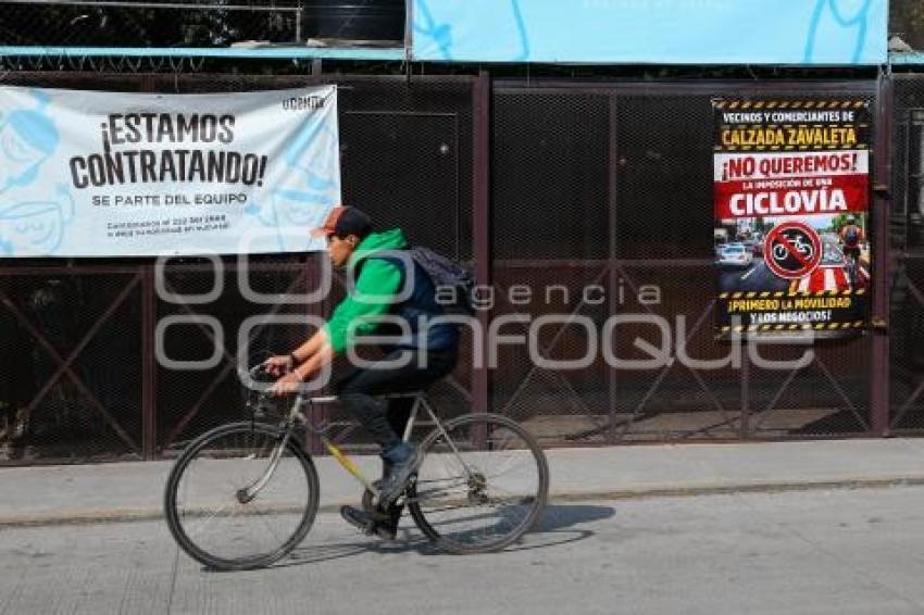 CALZADA ZAVALETA . CICLISTAS