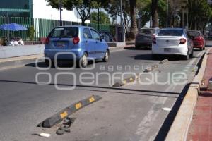 TLAXCALA . INVASIÓN DE CICLOVÍA