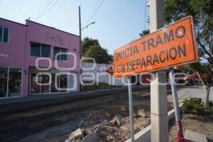 TLAXCALA . CIERRE BOULEVARD DEL MAESTRO