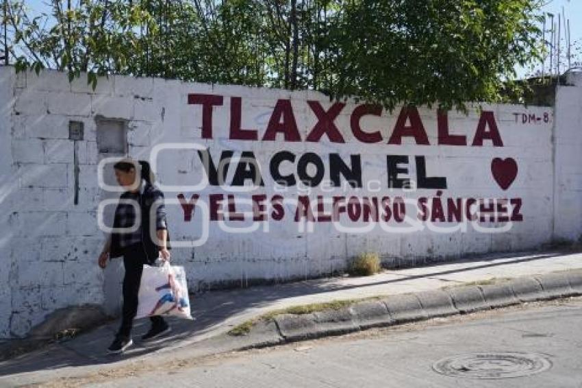 TLAXCALA . BARDAS PROPAGANDA POLÍTICA