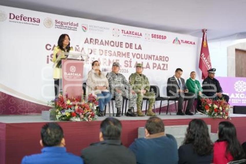 TLAXCALA . DESARME DE ARMAS