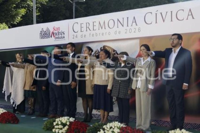 SAN ANDRÉS CHOLULA .  DÍA DE LA BANDERA