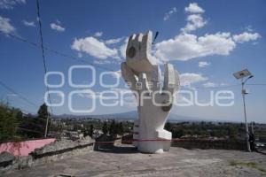 TLAXCALA . DAÑOS ESCULTURA XICOHTÉNCATL