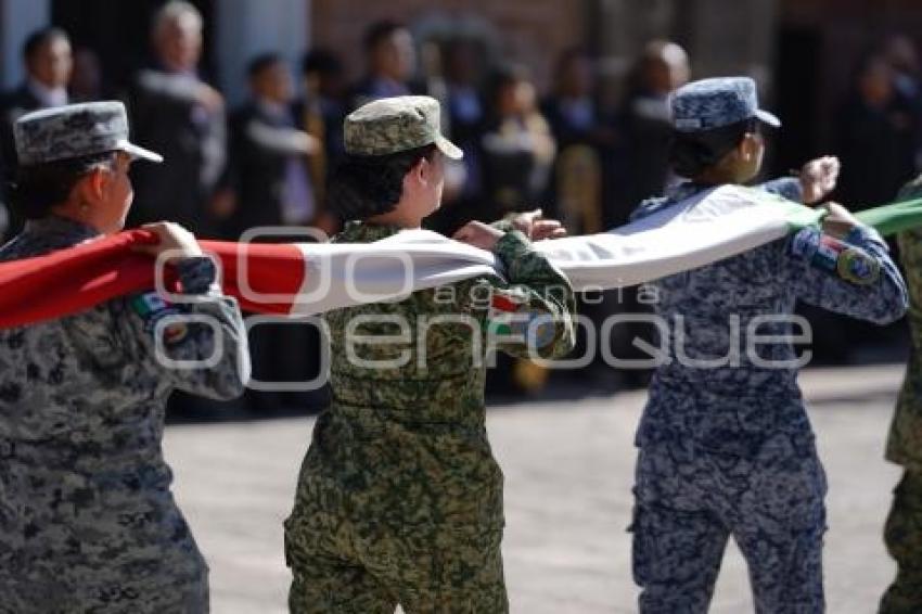 TLAXCALA . IZAMIENTO DE BANDERA