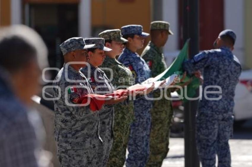TLAXCALA . IZAMIENTO DE BANDERA