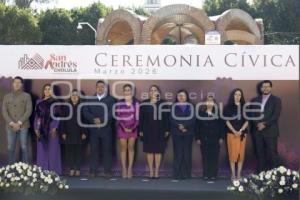 SAN ANDRÉS CHOLULA . CEREMONIA CÍVICA