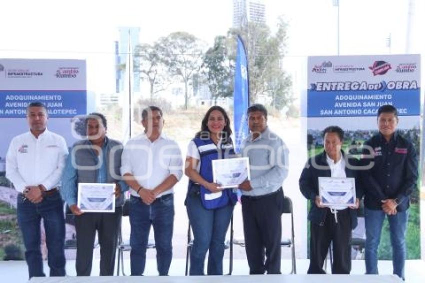 SAN ANDRÉS CHOLULA . ENTREGA DE OBRA