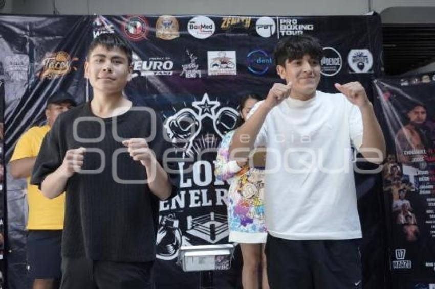 GLORIA EN EL RING . CEREMONIA DE PESAJE