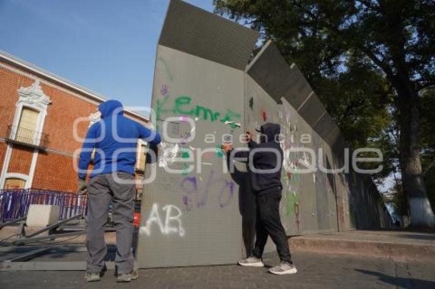 TLAXCALA . COLOCACIÓN DE VALLAS 8M