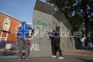 TLAXCALA . COLOCACIÓN DE VALLAS 8M