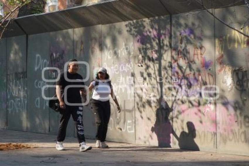 TLAXCALA . COLOCACIÓN DE VALLAS 8M