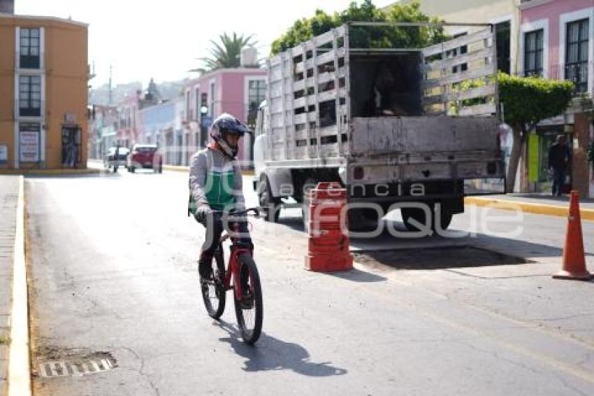 TLAXCALA . TRABAJOS DE BACHEO