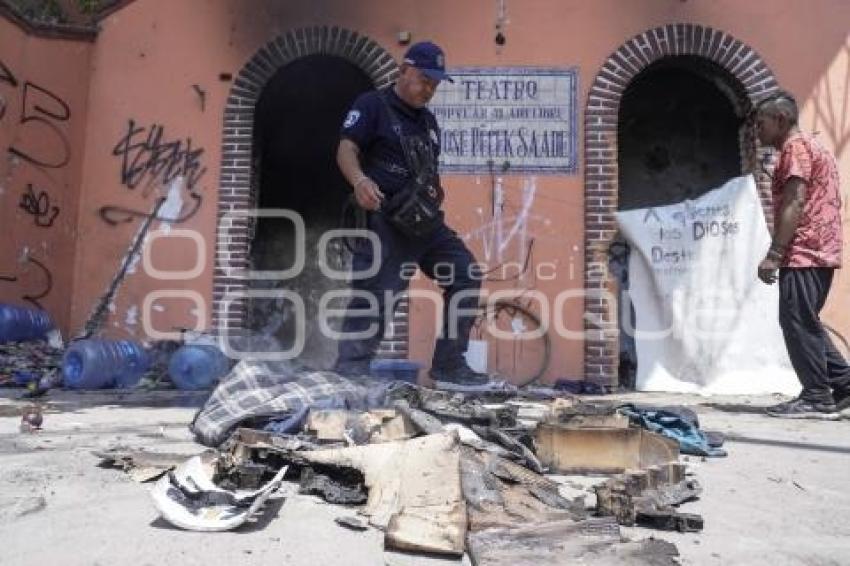 TEATRO JOSÉ RECEK SAADE .  INCENDIO